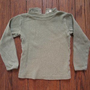 Serendipity Organics Ribbed Cotton Turtleneck size 2T heathered green